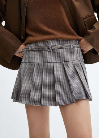 mango belted mini skirt