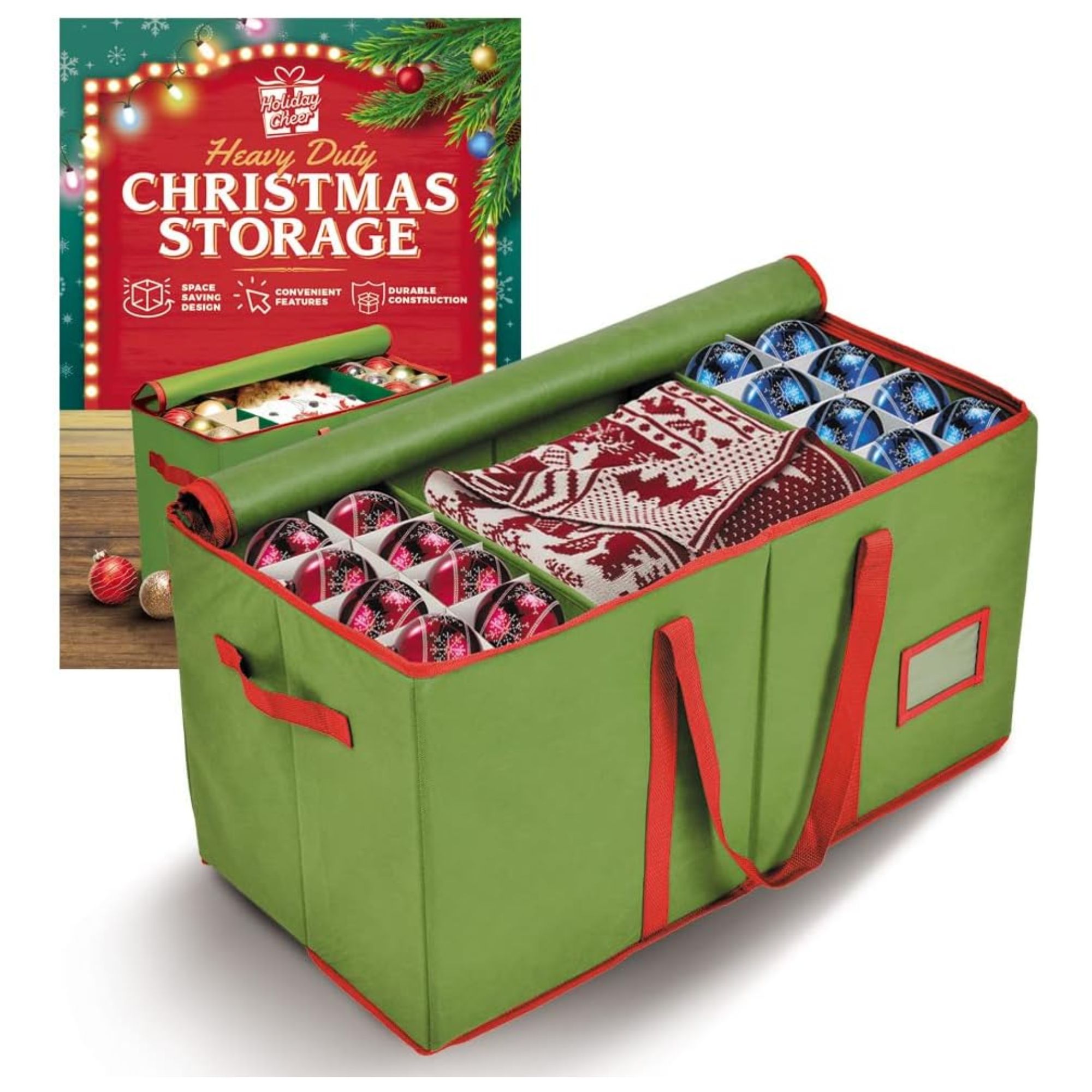 Green Christmas storage bag