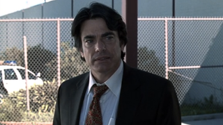 Peter Gallagher as Sandy Cohen after meeting Ryan in the pilot of The O.C.