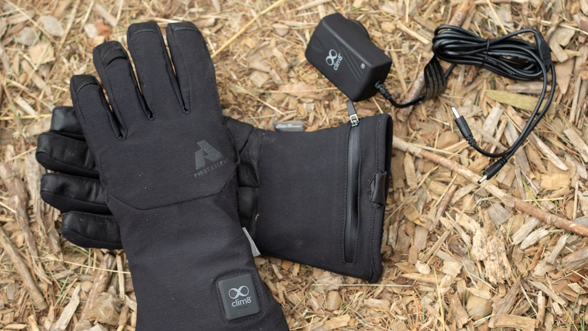 Ski Gloves Leather Carbon Fibre Waterproof Full Finger Warm Fleece