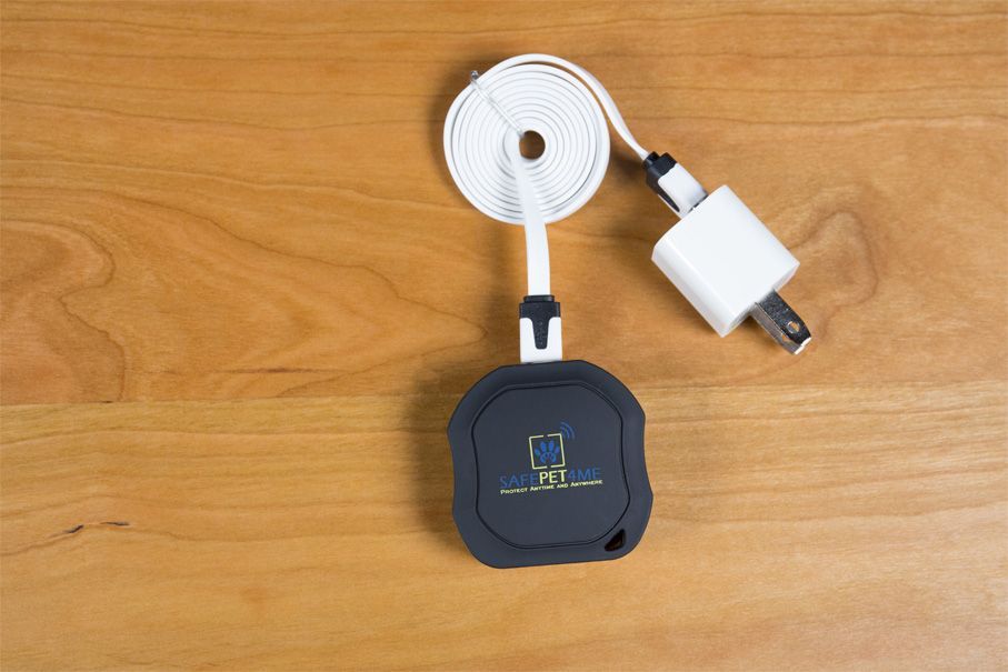 The SafePet4Me comes with a tag, USB charging cord and wall adapter.