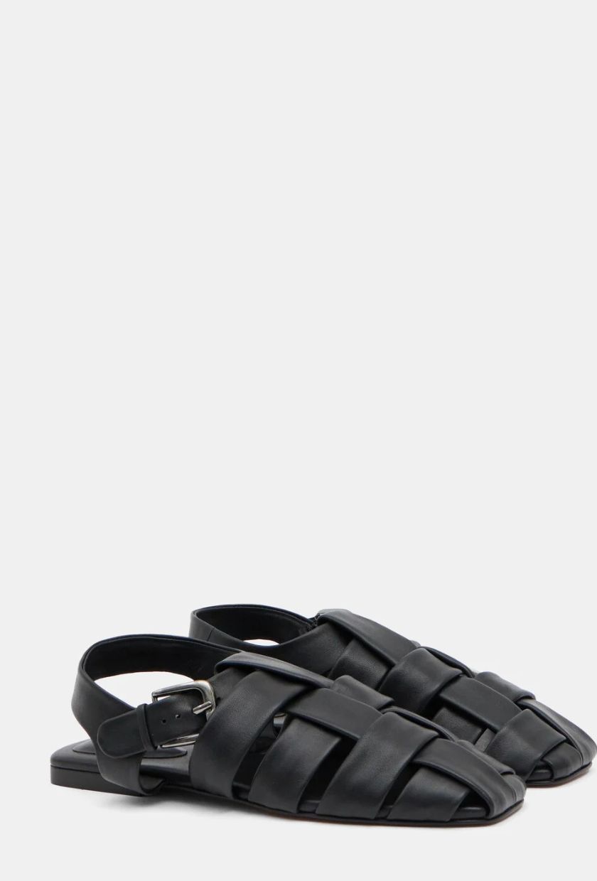 hush, Leather Caged Fisherman Sandals
