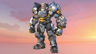 A portrait of the Overwatch 2 character Reinhardt