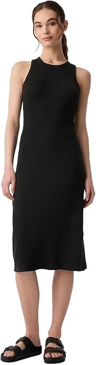 GAP, Gap Womens Knit Midi Dress Black M Petite