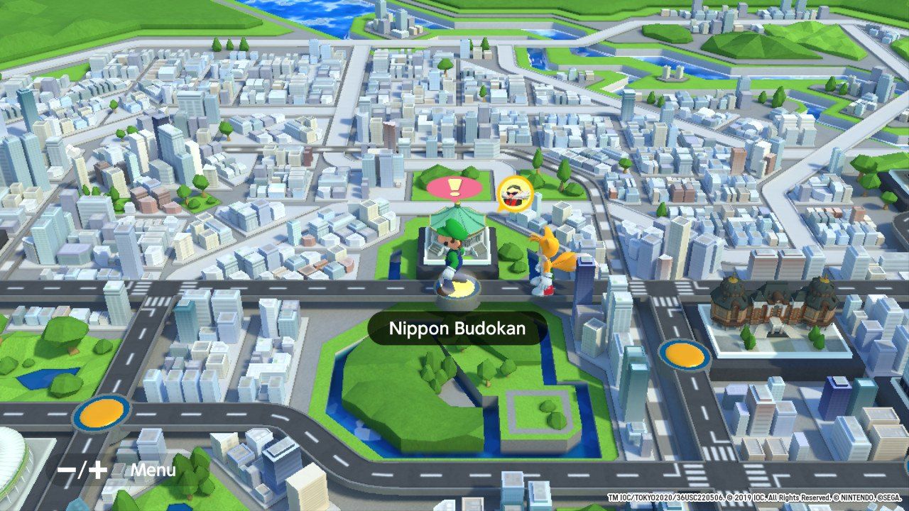 Mario &amp; Sonic at the Olympic Games: Tokyo 2020 map of Tokyo