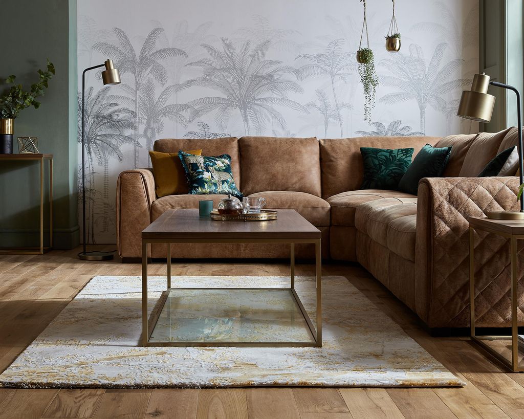 Brown And Grey Wallpaper Living Room