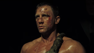 Daniel Craig bleeding in Casino Royale's interrogation scene 