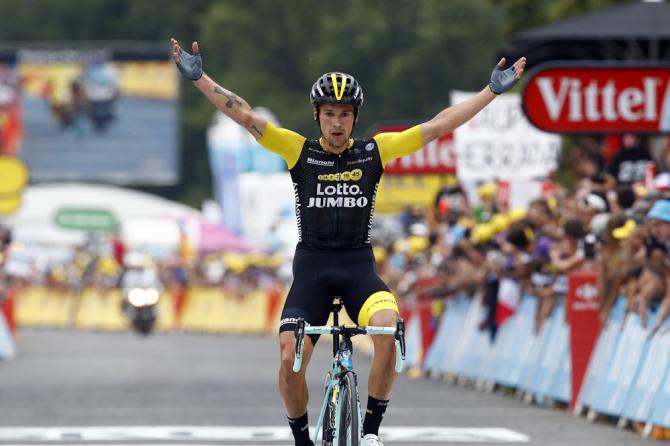 Primoz Roglic (LottoNL-Jumbo) wins stage 19 at the Tour de France