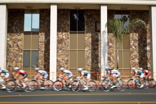 The women head past Redlands City Hall