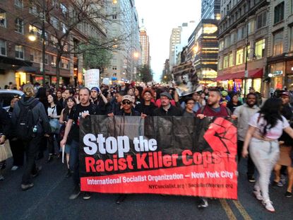 Marchers in New York City.