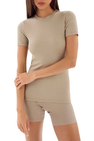 Louise Rib Short Sleeve