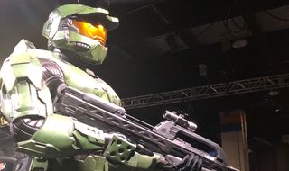 The Master Chief statue at Halo: Outpost Discovery.