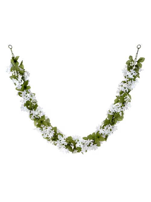 6ft. White Starflower Garland