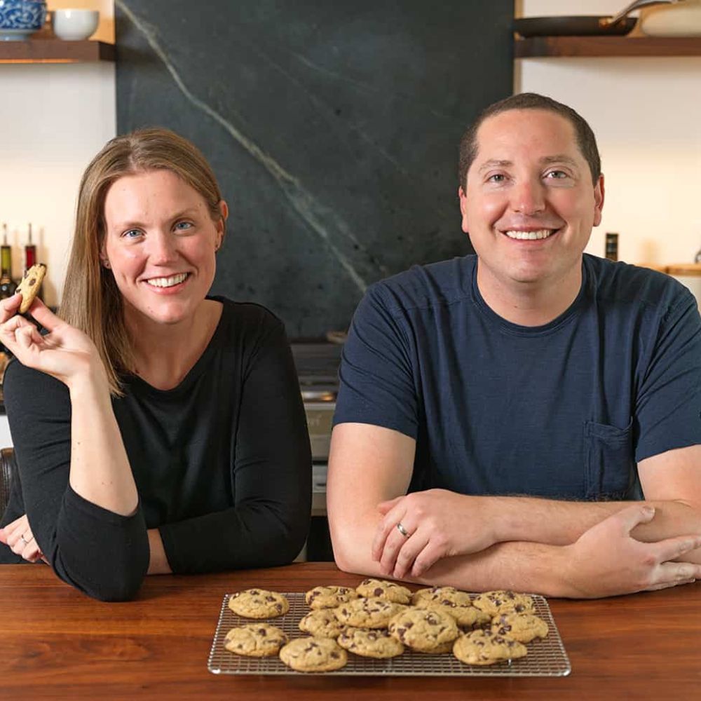A headshot of Adam and Joanne Gallagher
