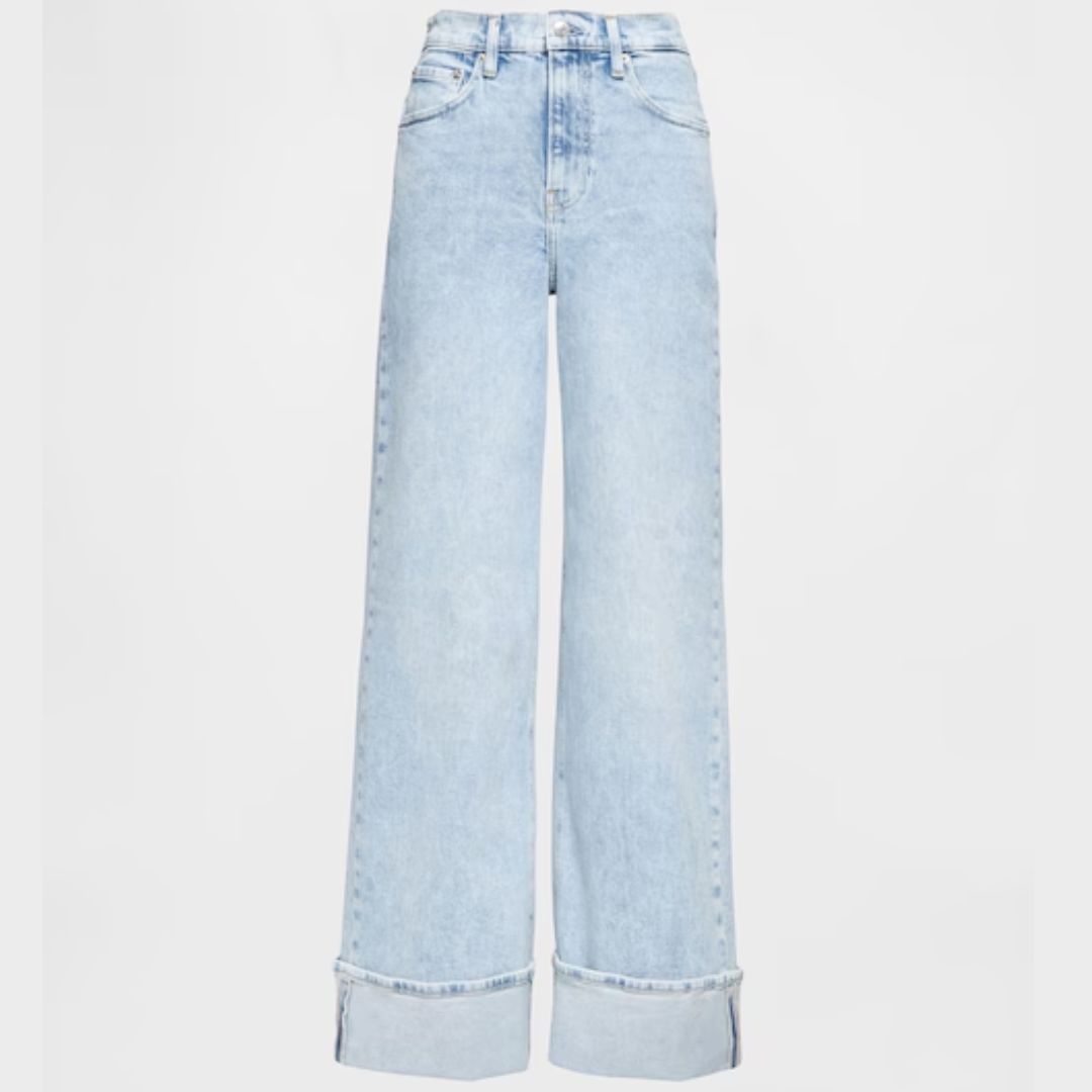 GAP Cuffed Wide-Leg Jeans