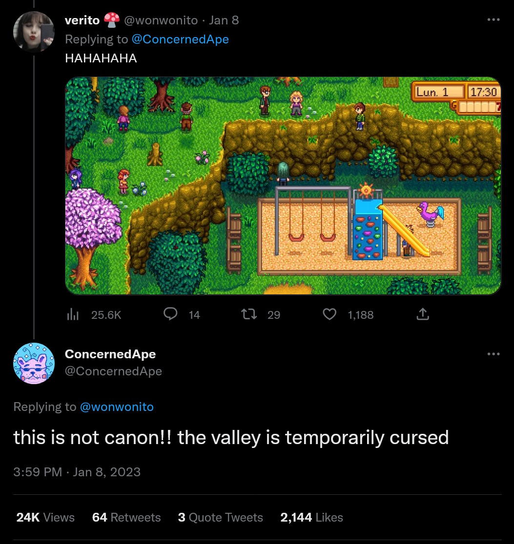 Stardew Valley tweet