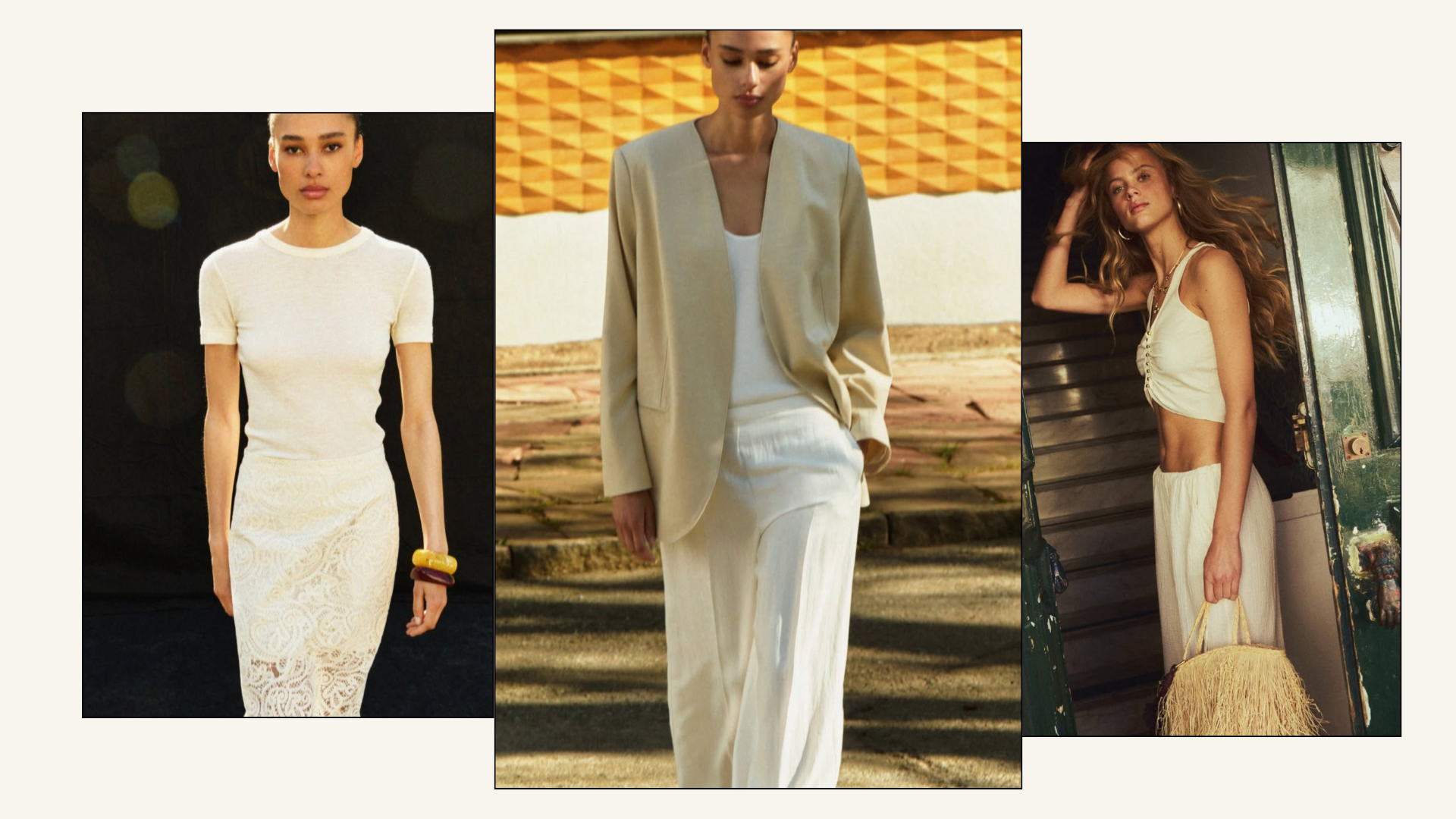 three models wearing h&m summer collection