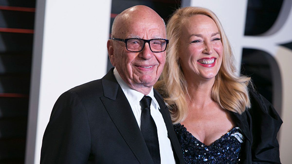 Rupert Murdoch and Jerry Hall