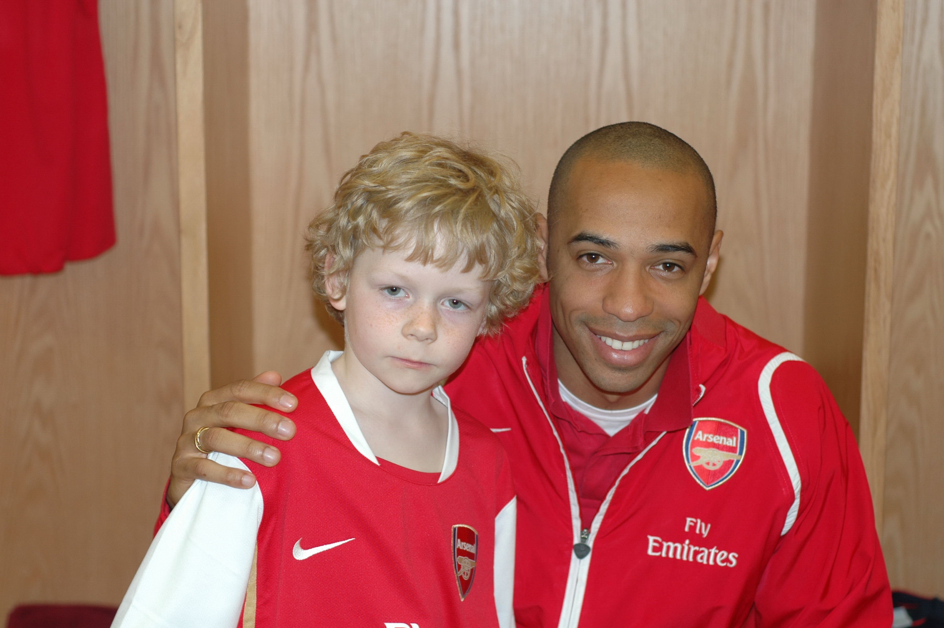 Young Alfie meets Thierry Henry