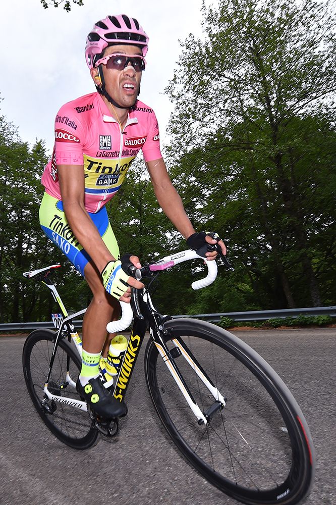 Alberto Contador out of the saddle