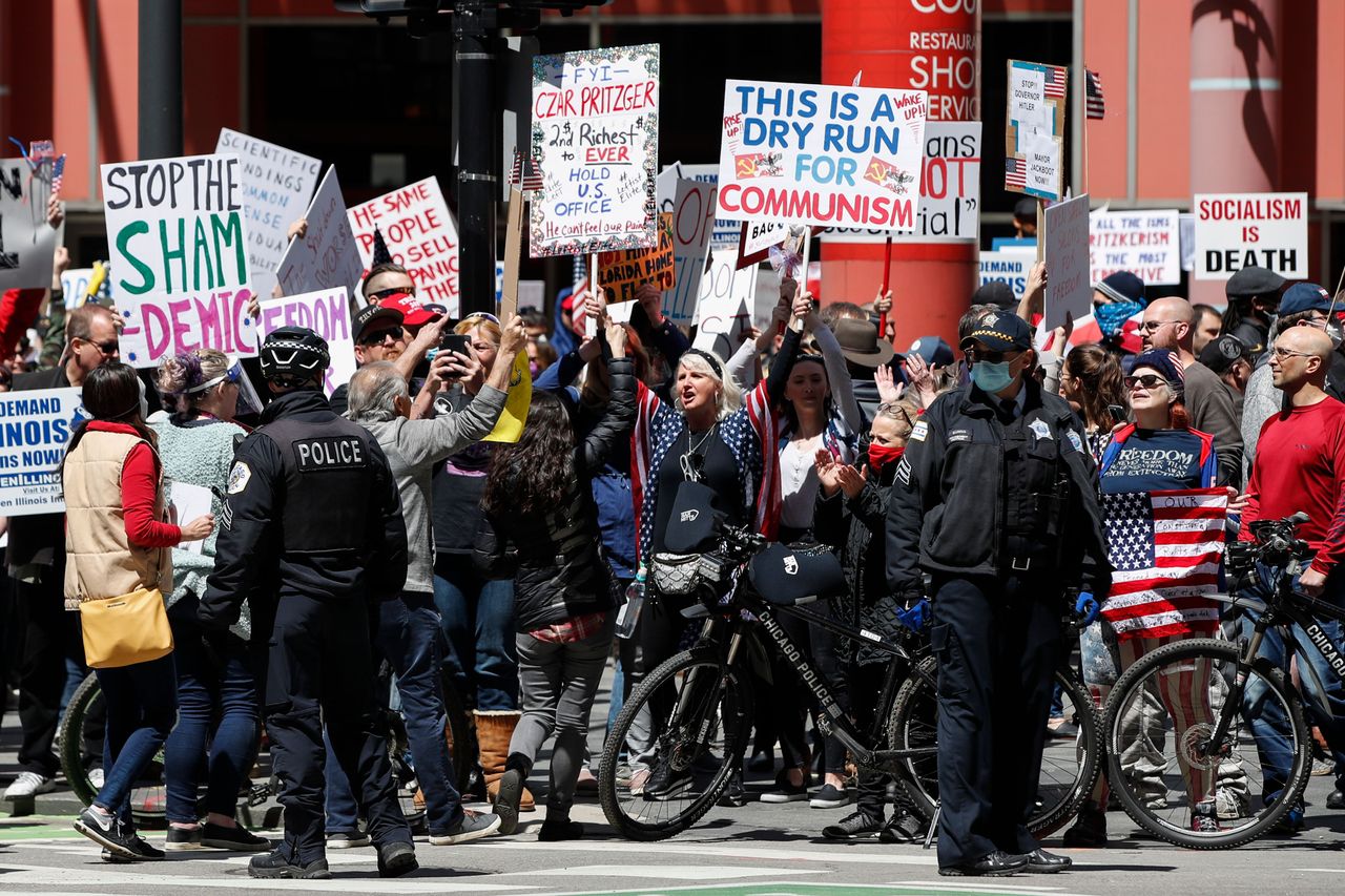 Protesters.