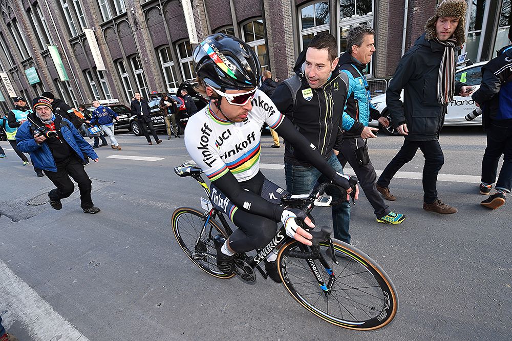 World champion Peter Sagan (Tinkoff) forced to settle for second place at Omloop Het Nieuwsblad