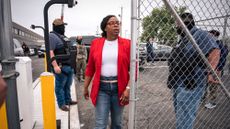 Rep. LaMonica McIver (D-N.J.) at Newark migrant detention facility