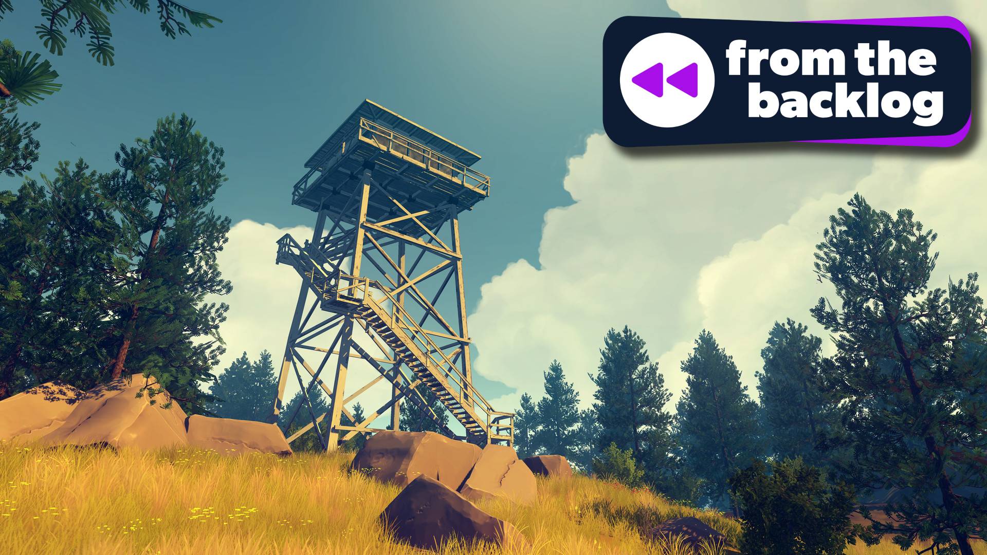 A Firewatch screenshot with the TechRadar From the Backlog banner applied.