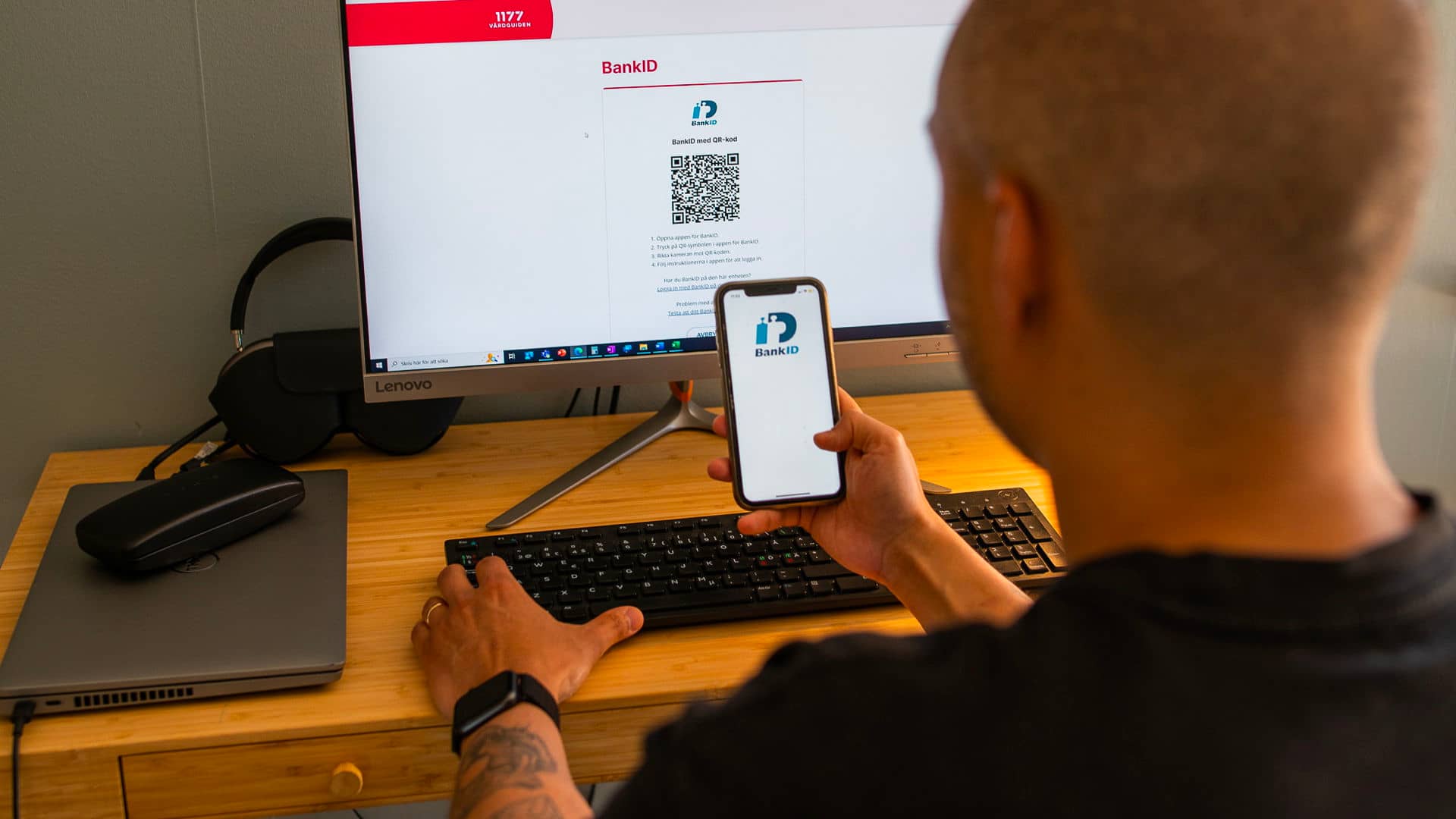 BankID e-legitimation på mobil vid inloggning