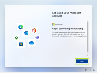 Simple trick to install Windows 11 without Microsoft account 18 click Next
