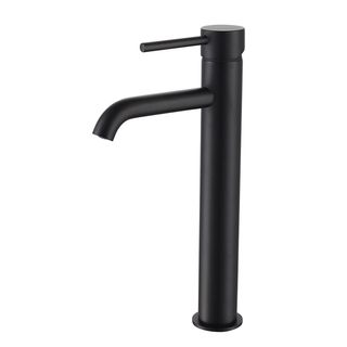 a matte black bathroom tap