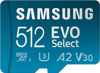 Samsung Evo Select 512GB microSD: $85 $40 @ Amazon