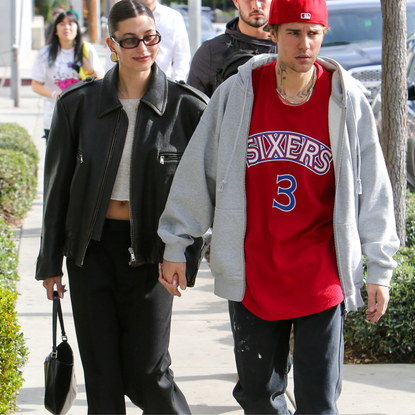 Hailey Bieber and Justin Bieber are seen on January 07, 2023 in Los Angeles, California