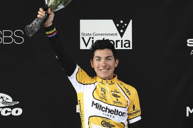 Giorgia Bronzini on the podium