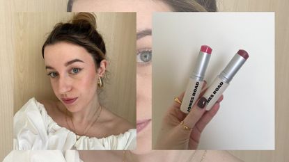 Beauty Writer, Grace Lindsay, wearing the Jones Road Lip and Cheek Stick