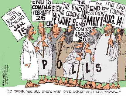 Political Cartoon U.S. Polls Apocalypse