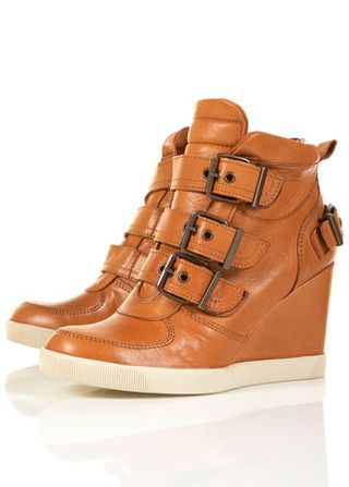 Topshop buckled wedge trainers, £85