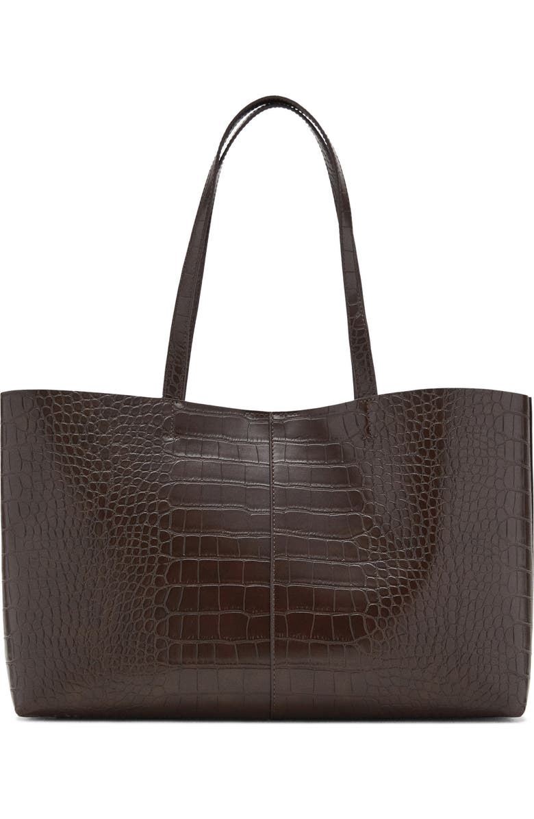 Faux Leather Shopper Tote