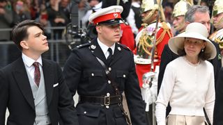 Samuel Chatto, Arthur Chatto and Lady Sarah Chatto attend the National Service of Thanksgiving