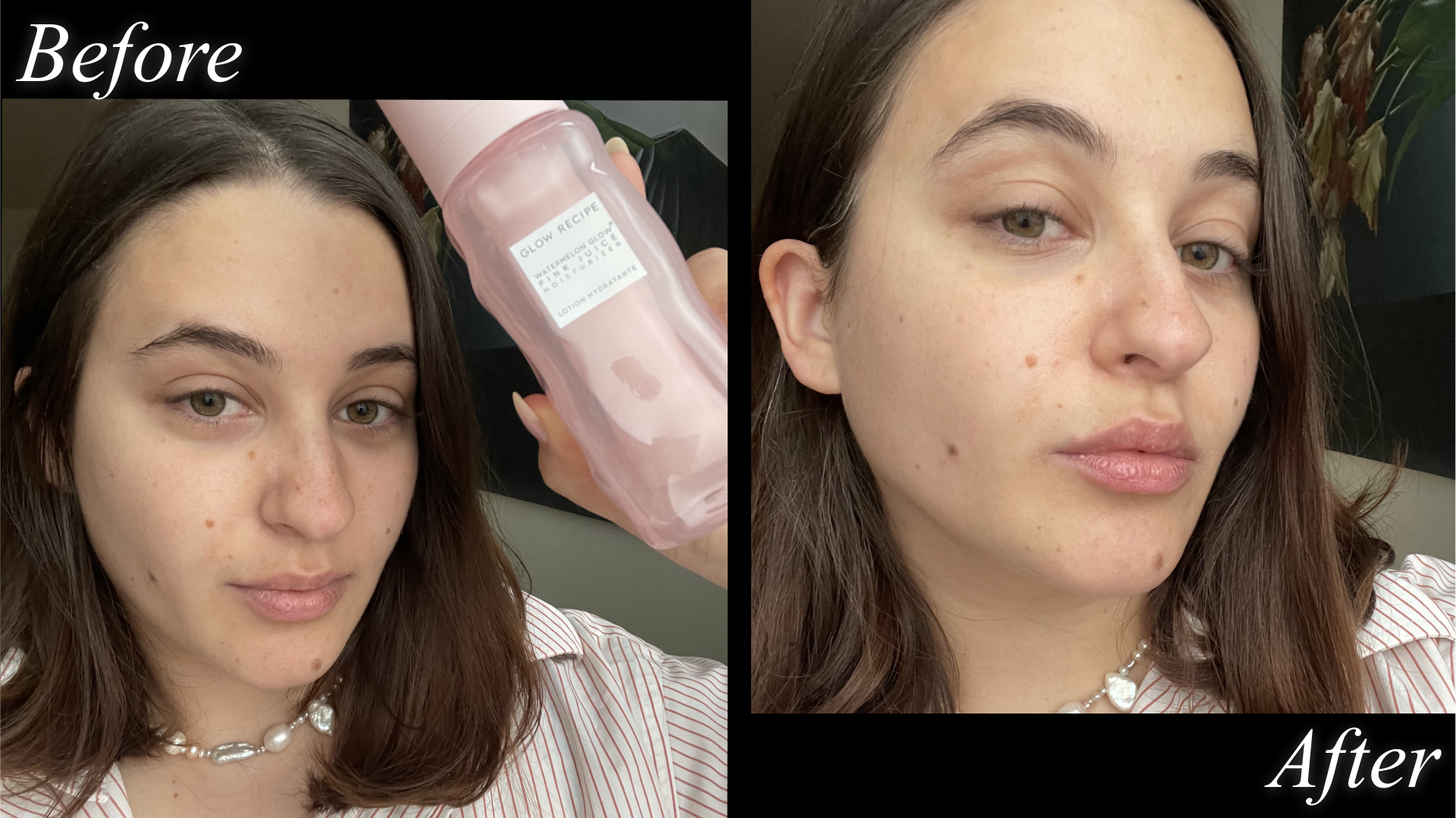 Isabella Sarlija using the Glow Recipe Watermelon Glow Pink Juice Moisturizer