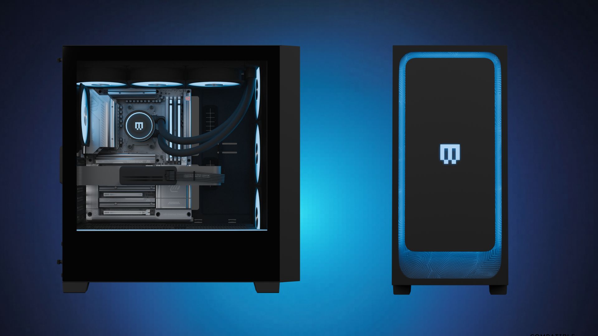 The front and transparent side of the new Maingear MG-1 Mk II