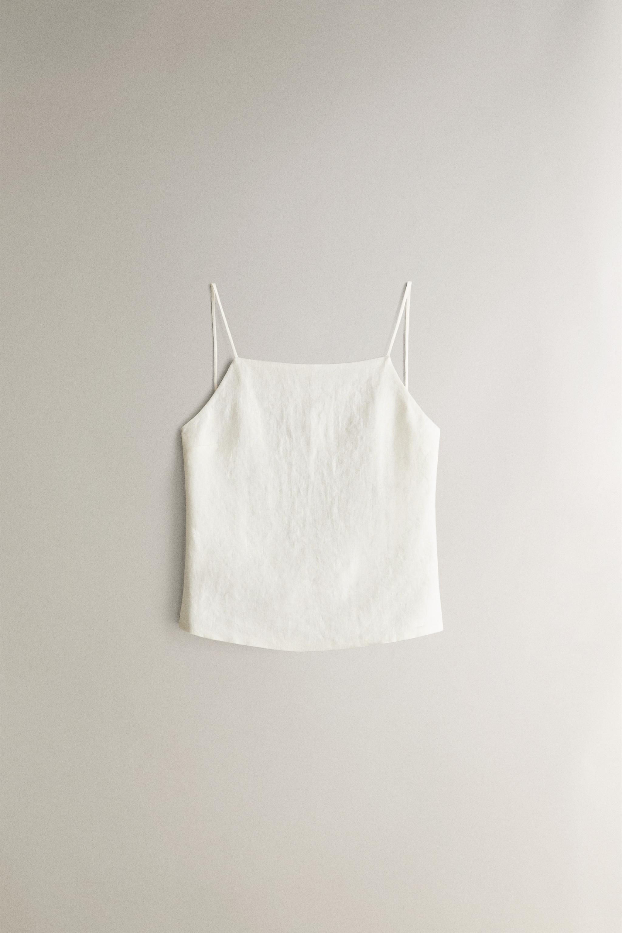 Linen Strappy Top