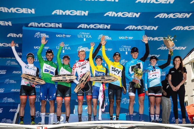 All the jersey winners from both the women's and men's races in California