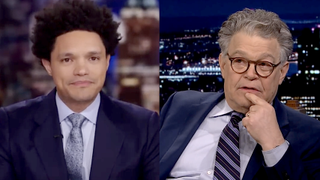 Trevor Noah from The Daily Show and Al Franken on The Tonight Show Starring Jimmy Fallon.
