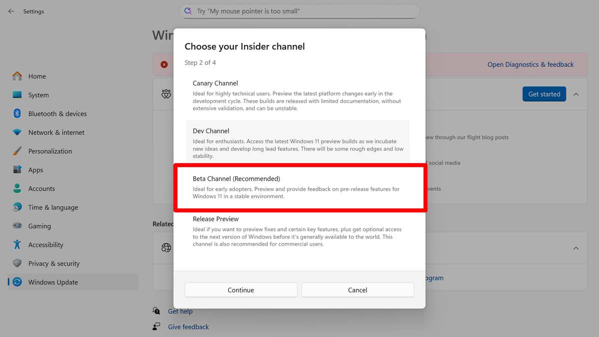 Windows 11 settings