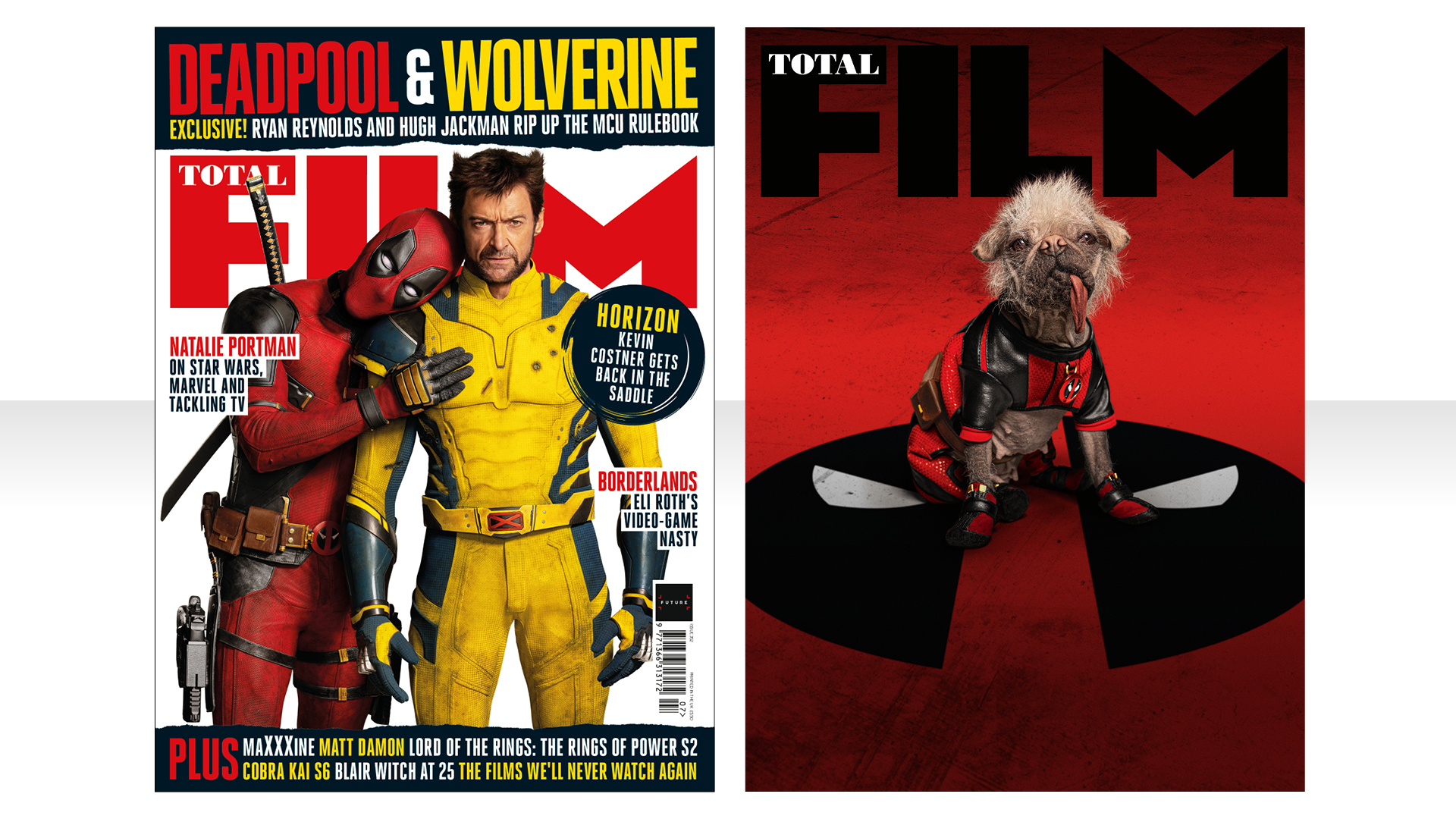 Ryan Reynolds and Hugh Jackman on the cover of Total Film's Deadpool & Wolverine issue