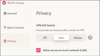 WeVPN Windows App Kill Switch