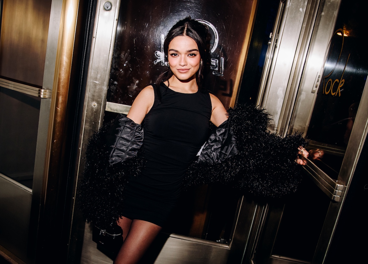 Rachel Zegler at Michael Kors Rockefeller Center Tree Lighting at Michael Kors Rockerfeller Center Store on December 03, 2025 in New York, New York.