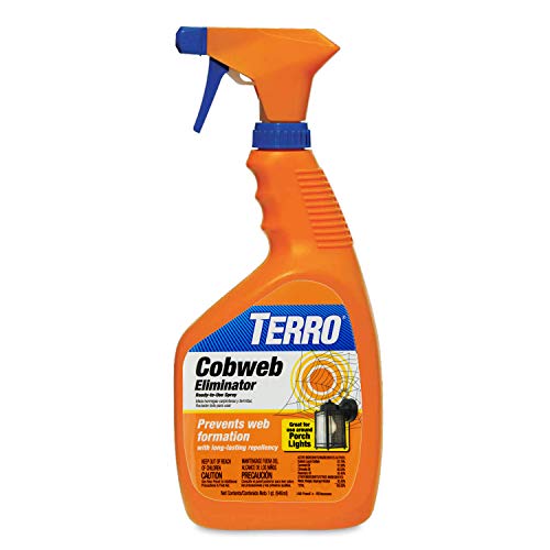 Terro T2360 Ready-To-Use Spider Cobweb Eliminator and Repellent Spray - Prevent Spiderweb Formation