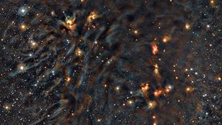 Data gathered by the European Southern Observatory shows a cloud in the Ophiuchus star-forming region.